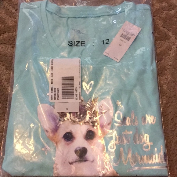 🚫SOLD 🚫Justice corgi mermaid shirt - Picture 2 of 4